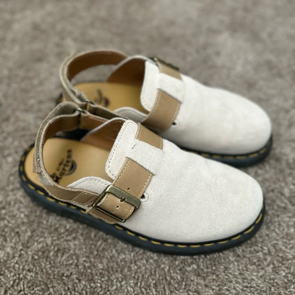 Dr. Martens Jorge II Slingback Suede And Leather Mules - Picture 2 of 6